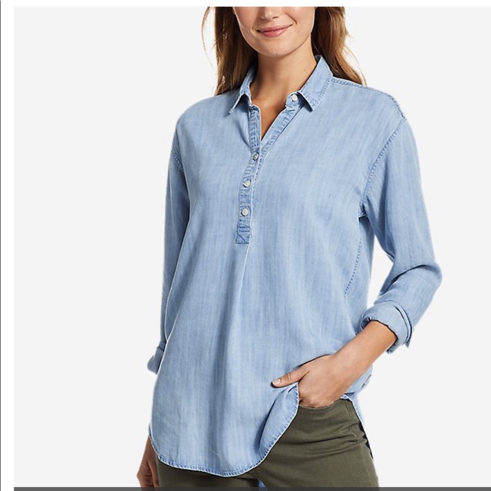 Eddie Bauer Bleached Tranquil Long sleeve shirt